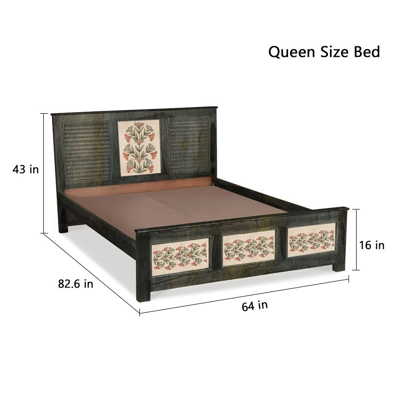Cynthia Hand Painted Solid Wood Bed