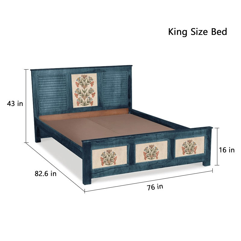 Dorris Hand Painted Solid Wood Bed
