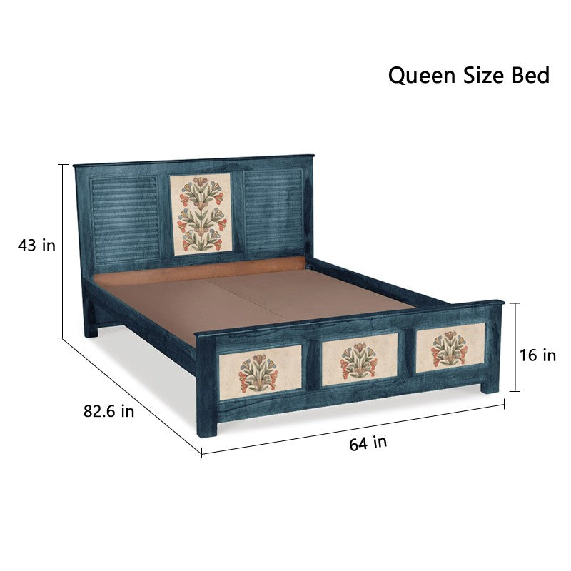 Dorris Hand Painted Solid Wood Bed