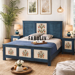 Dorris Hand Painted Solid Wood Bed