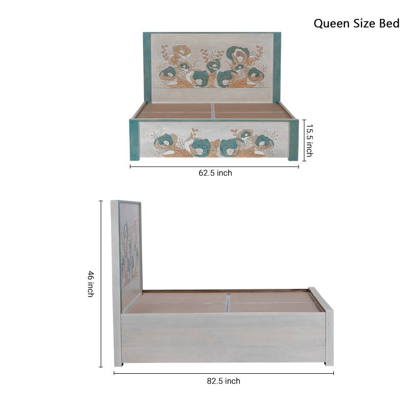 Santorini Solid Wood Bed