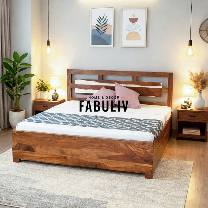 James Sheesham Wood Bed