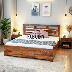 James Sheesham Wood Bed