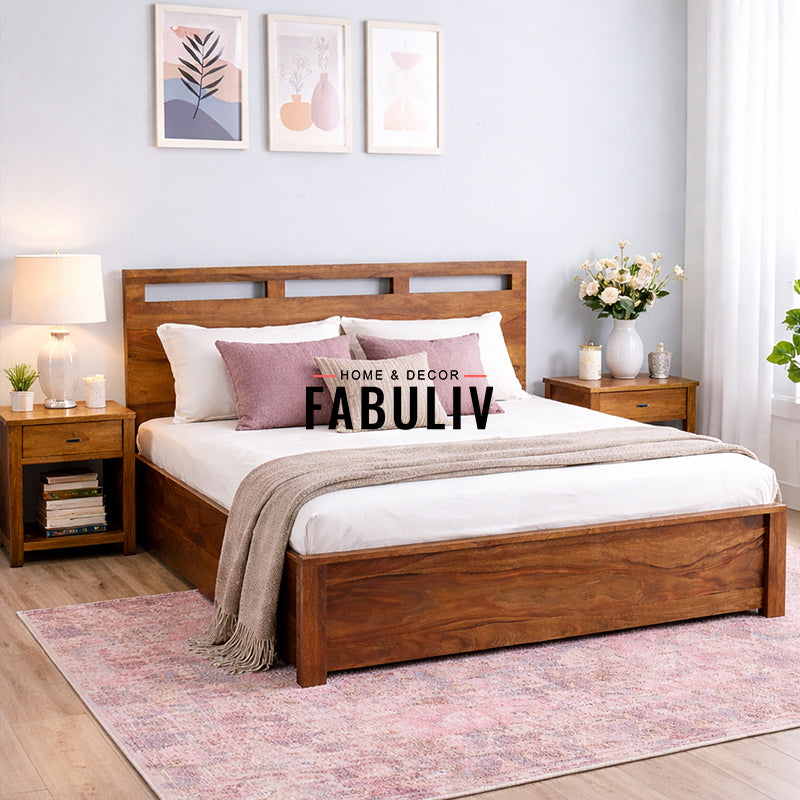William Sheesham Wood Bed
