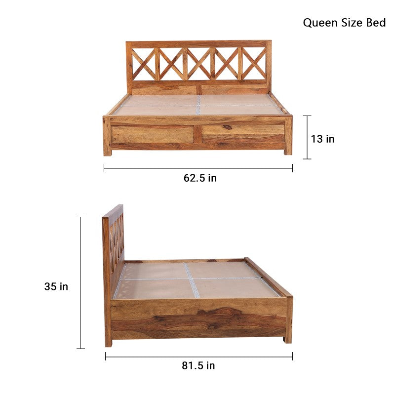 Henry Solid Sheesham Wood Bed