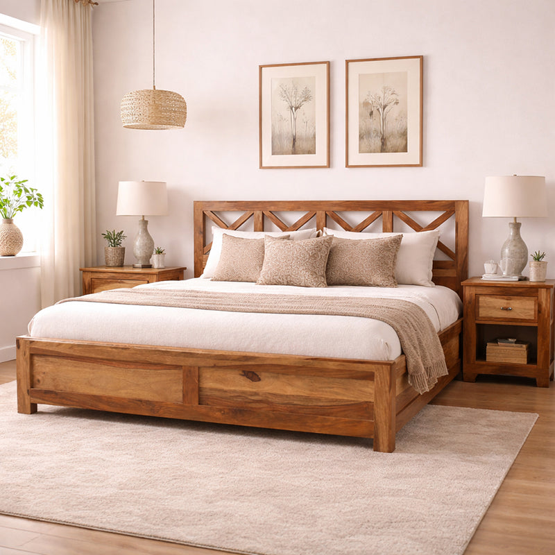 Henry Solid Sheesham Wood Bed