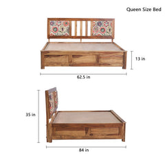 Evelyn Sheesham Wood Bed