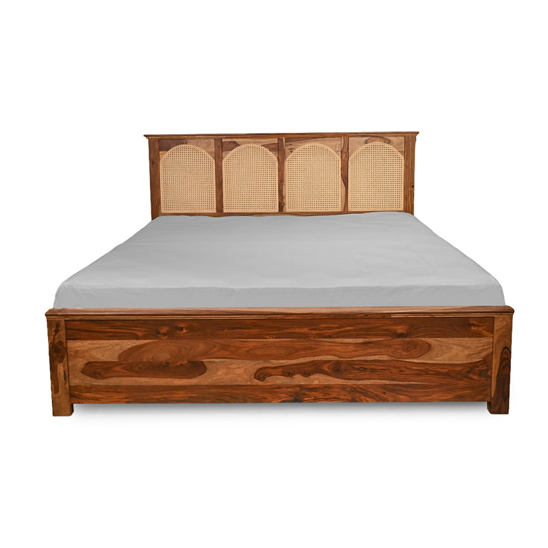 Velario Solid Sheesham Wood Bed with Storage