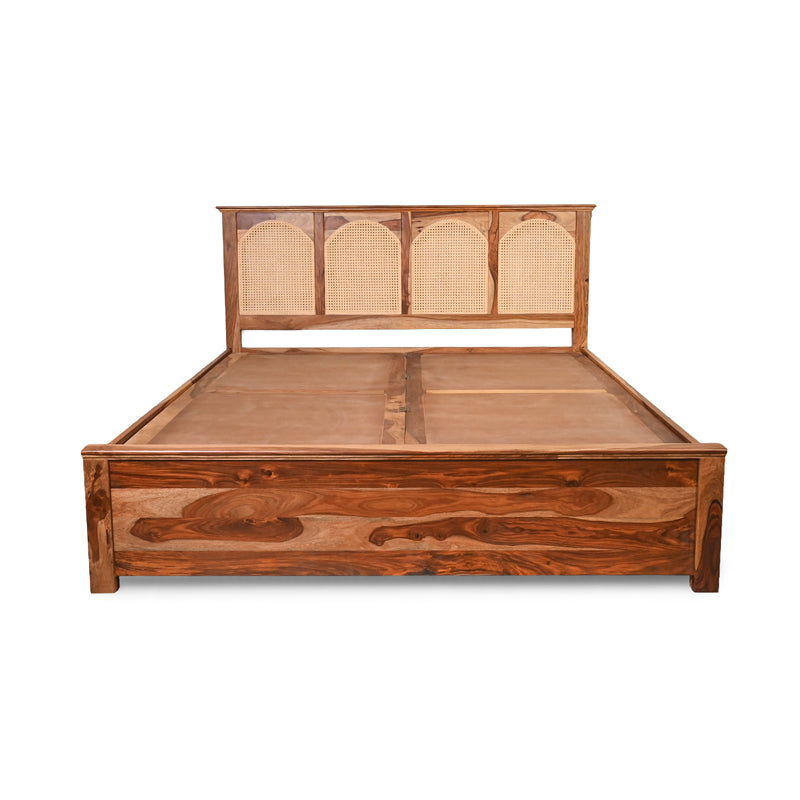 Velario Solid Sheesham Wood Bed with Storage