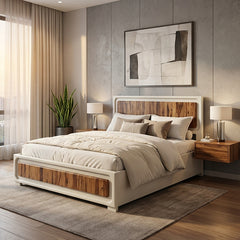 Advaya Solid Mango Wood Bed with Storage