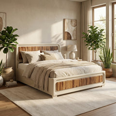 Advaya Solid Mango Wood Bed with Storage