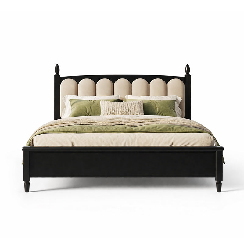 Aurelia Solid Wood Bed in Black Colour