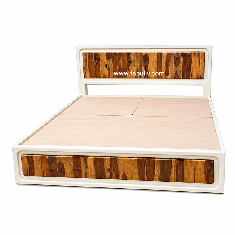 Advaya Solid Mango Wood Bed with Drawer Storage