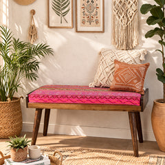 Ethnic Solid Wood Bench