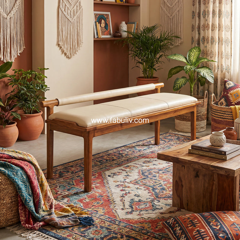 Norelle Sheesham Wood Bench