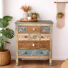 Arlen Hand painted Vintage Cabinet