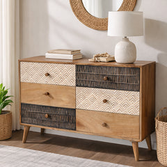 Oscar Solid Wood Hand Carved Cabinet