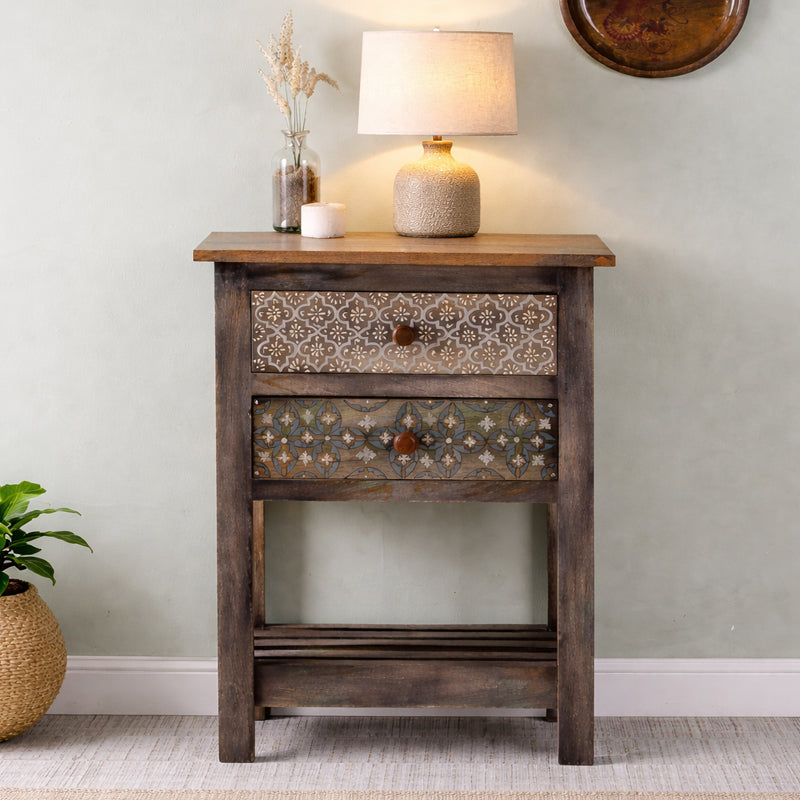 Romane Solid Wood Hand Painted Cabinet