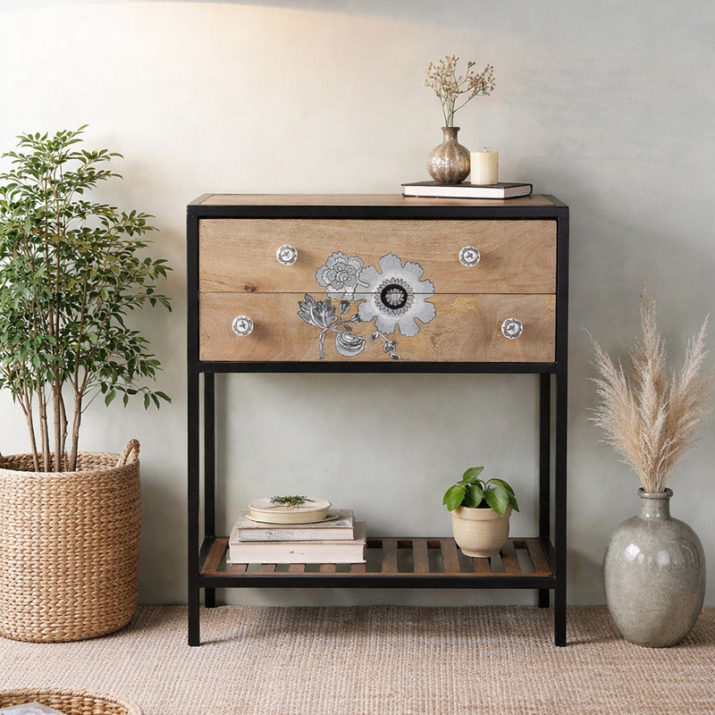 Finley Iron and Wood Console Table