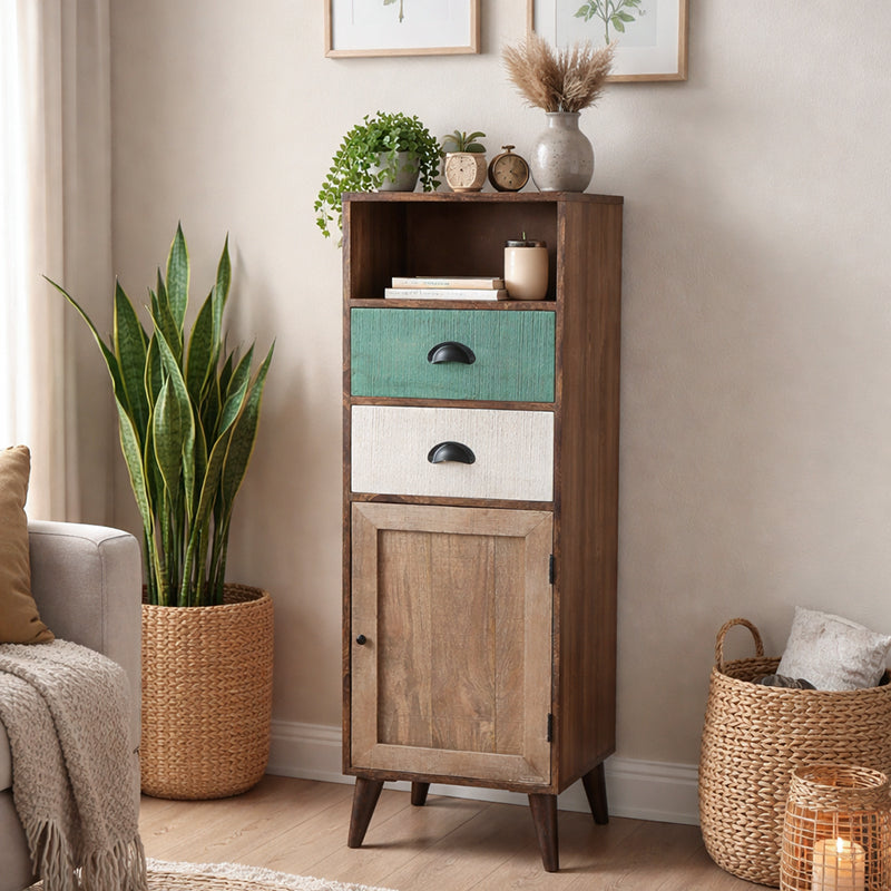 Edgar Solid Wood Tallboy Cabinet