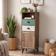 Edgar Solid Wood Tallboy Cabinet