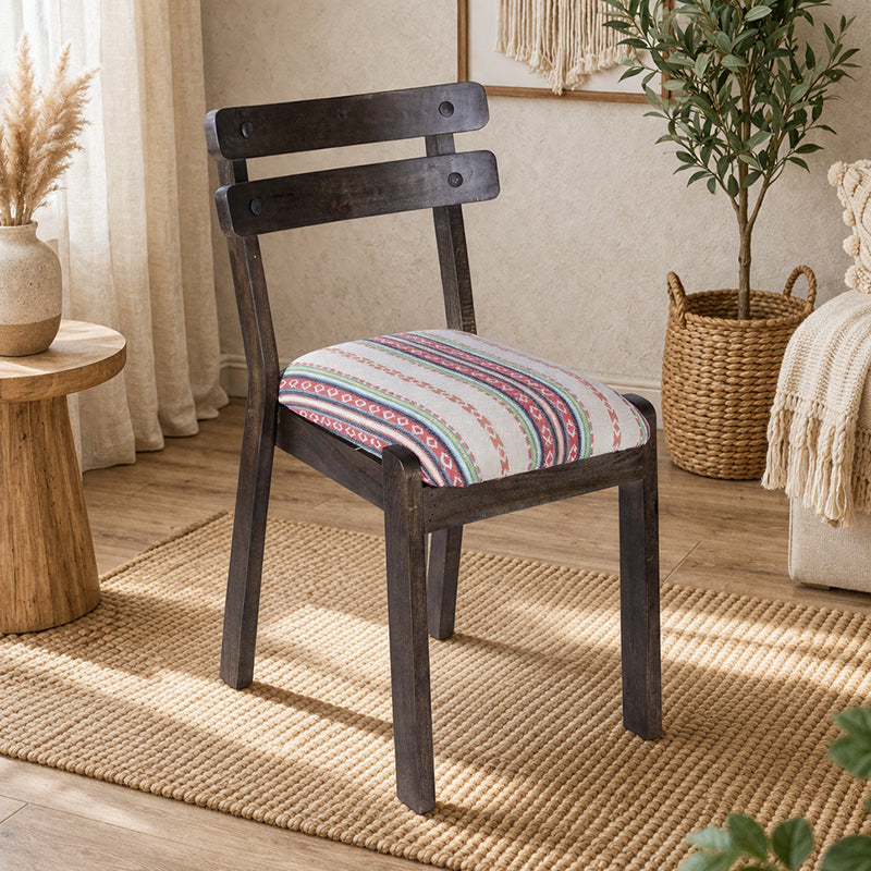 Nieves Solid Wood Chair with Hand Woven Upholstery