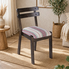 Nieves Solid Wood Chair with Hand Woven Upholstery