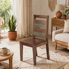 Norvin Solid Wood Chair in Vintage Finish
