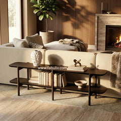 Veylora Console Table in Walnut Colour