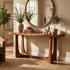 Aurello Console Table in Teak Colour