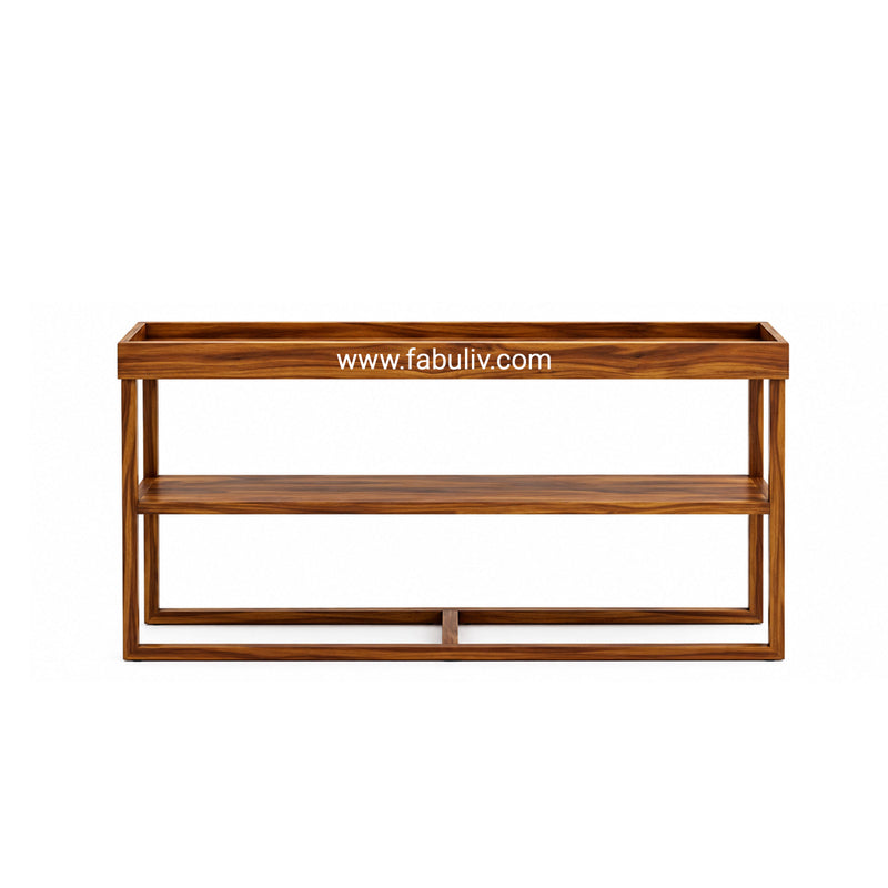 Veloria Sheesham Wood Console Table in Teak Colour
