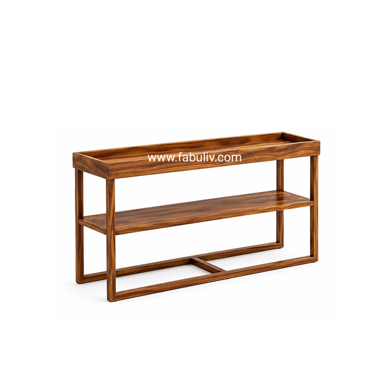 Veloria Sheesham Wood Console Table in Teak Colour