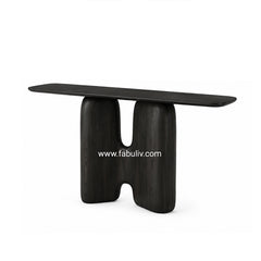 Arvelle Black Console Table in Black Colour