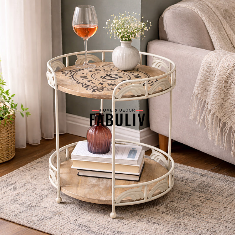 Lubov Ivory End Table