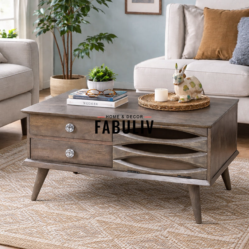 Eliptical Grey Coffee Table