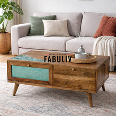 Grapy Green Wooden Coffee table Large