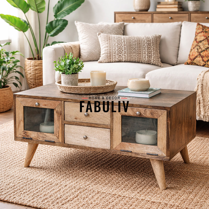 Carlos Hand Painted Coffee Table in 2 Sizes