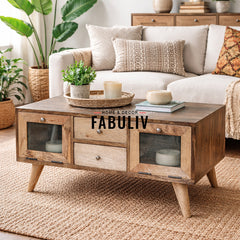 Carlos Hand Painted Coffee Table in 2 Sizes