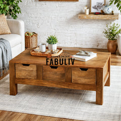 Susan Natural Rectangular Coffee Table 39" X 20"