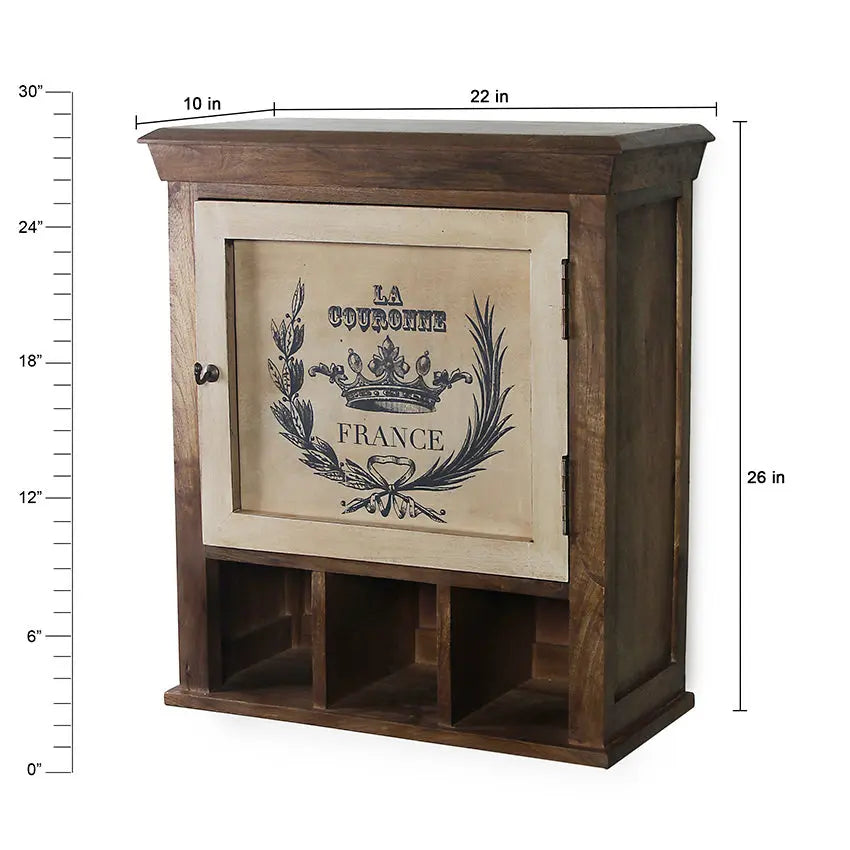 Alfredo Solid Wood Natural & Vintage Wall Shelf in 2 Sizes