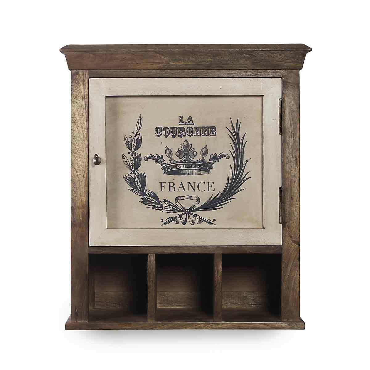 Alfredo Solid Wood Natural & Vintage Wall Shelf in 2 Sizes