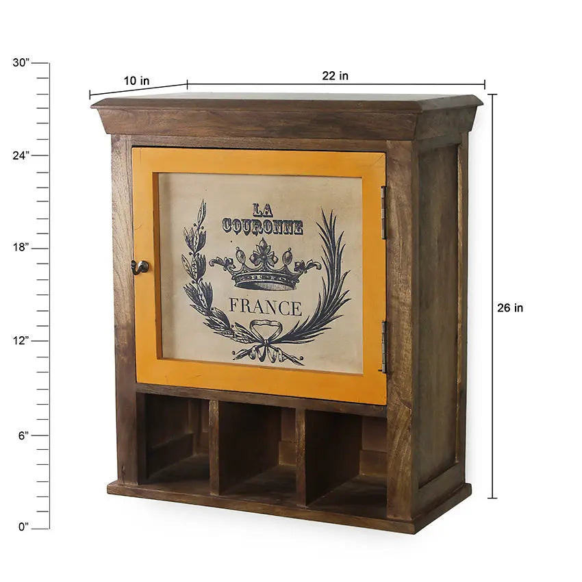 Alfredo Solid Wood Natural & Vintage Wall Shelf in 2 Sizes