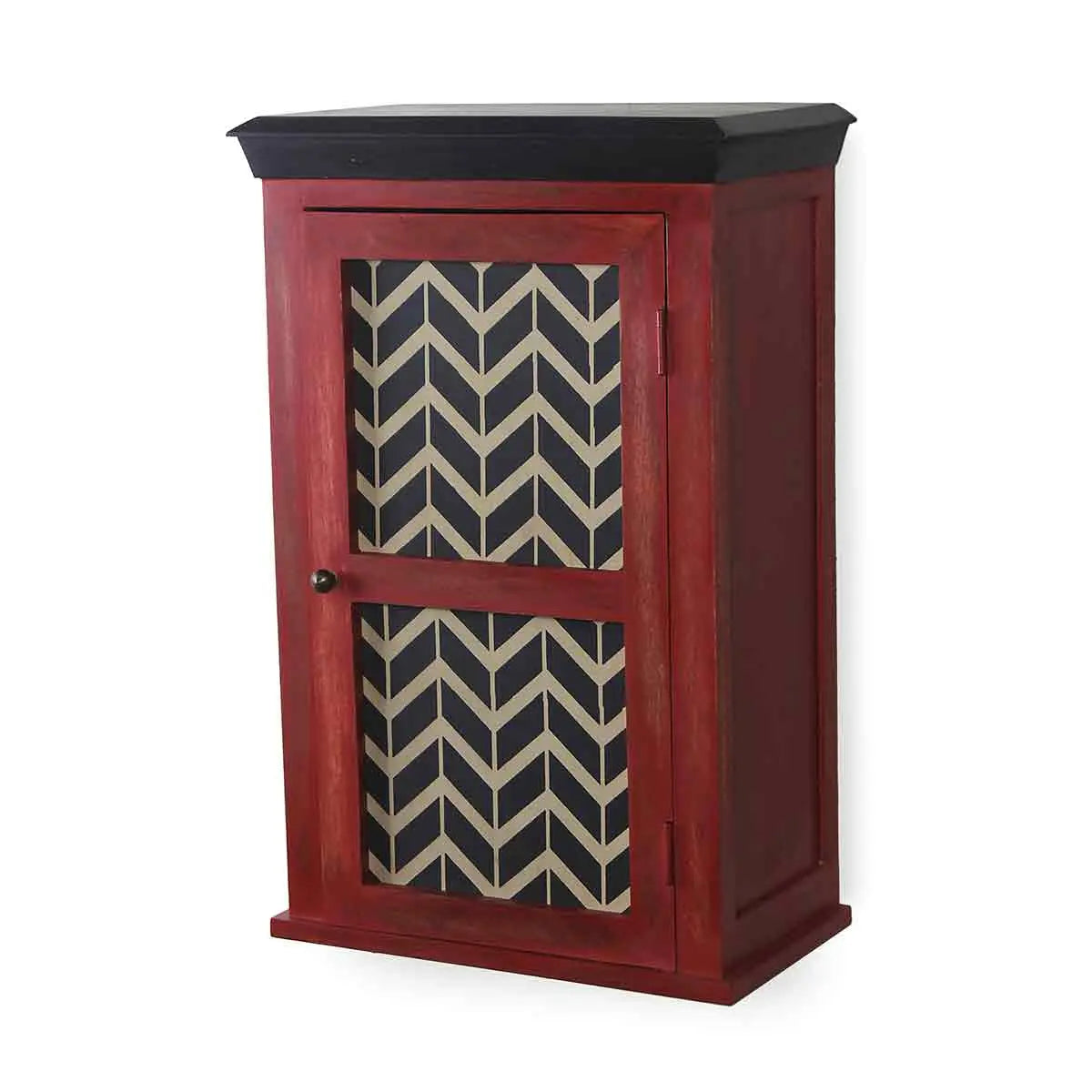 Alba Solid Wood Vintage Hand Painted Wall Shelf