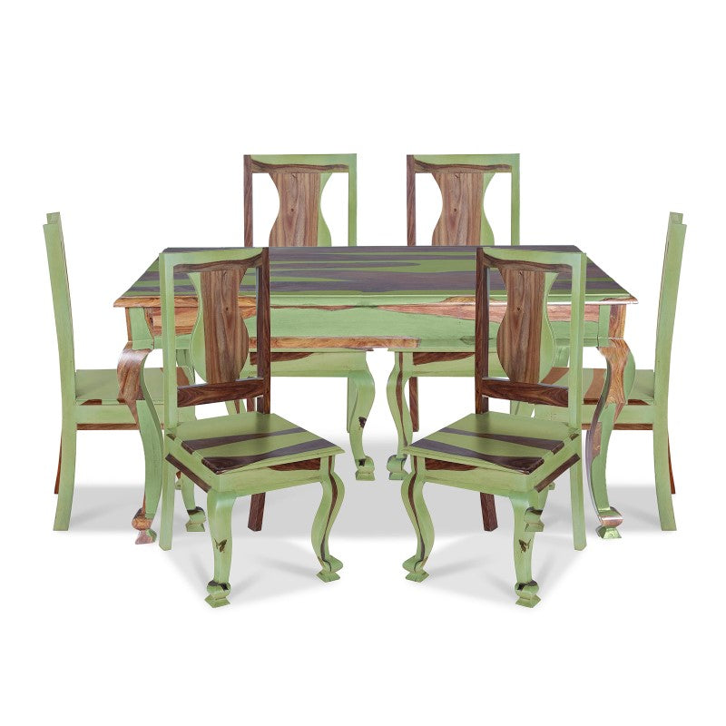 Pansy Solid Wood Six Seater Dining Set