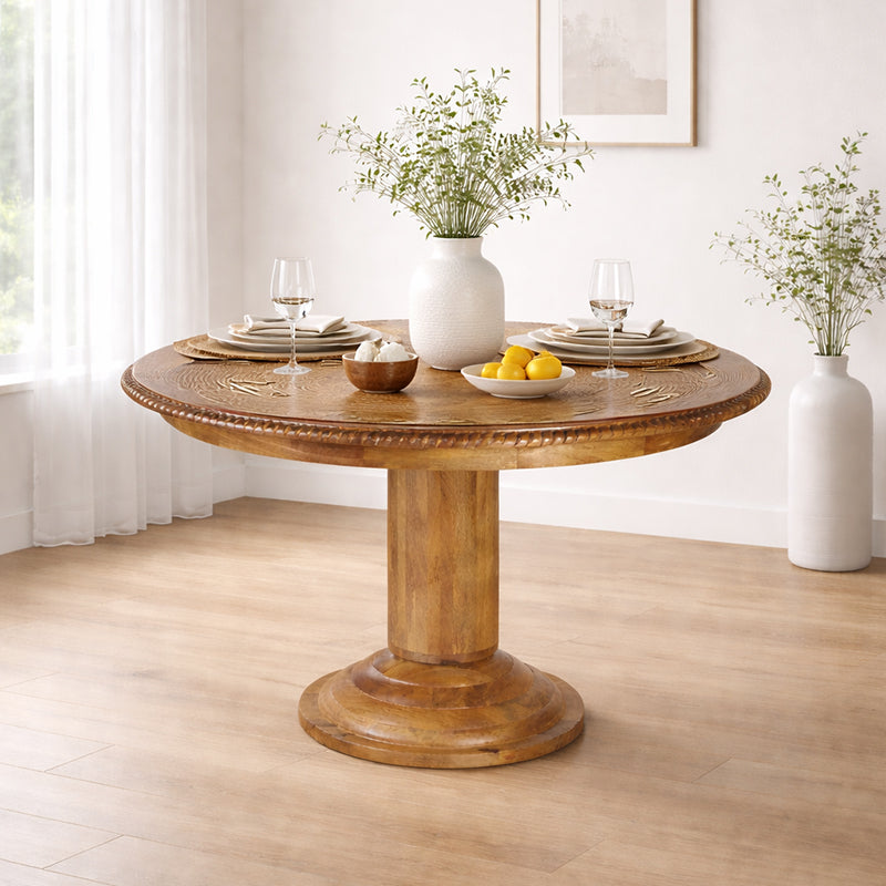 Garance Solid Wood Round Dining Table