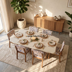 Avorio Dining Set with 6 Chairs