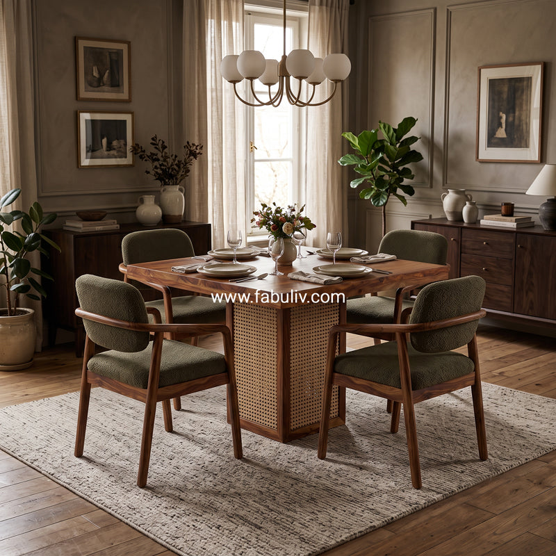 Dorado Wood Dining Set 4 Seater