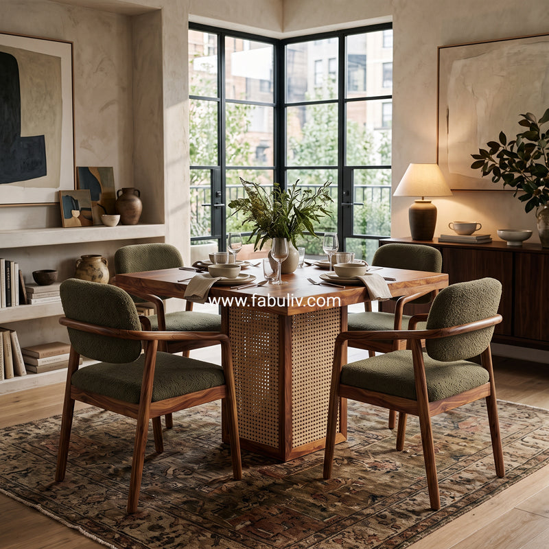 Dorado Wood Dining Set 4 Seater