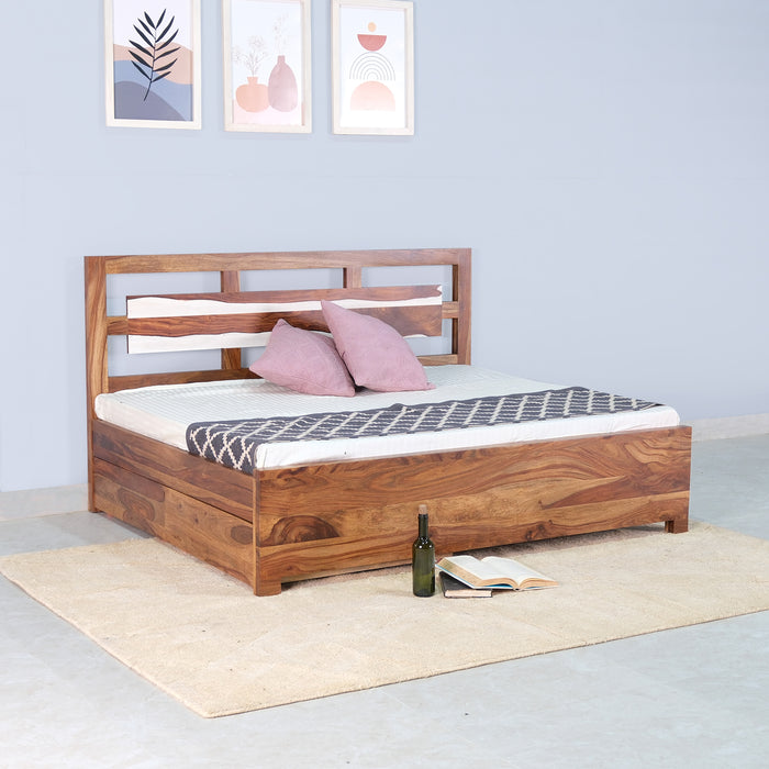 James Sheesham Wood Bed
