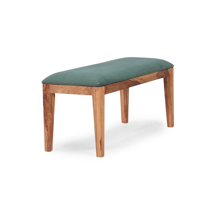 Elena Sheesham Wood Rattn 6 Seater Dining Table with 4 Chairs and 1 Bench